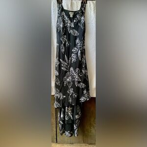Chico's Black and White A-Line Maxi Dress Night Out